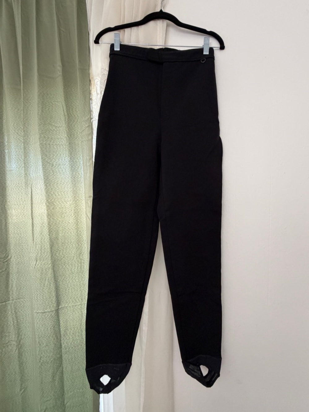 Roffe Stirrup Ski Pants Women 25 Black Excellent Vintage High Waist Trousers